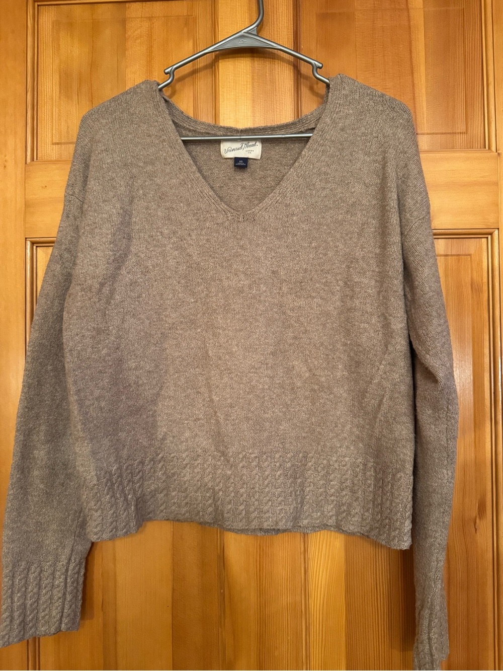 Universal Thread Taupe V-Neck Sweater
